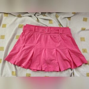 Aerie Offline Vibrant Pink Women's Skater Skirt with‎ Belt